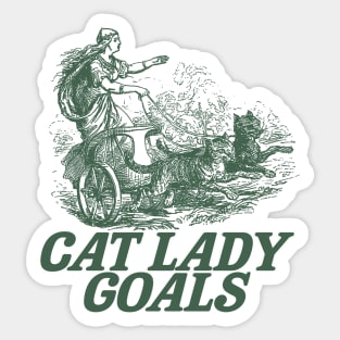 Cat lady goals funny Viking freya spinster childfree Sticker